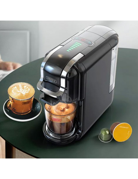 HiBREW H2B Caffettiera 5 in 1 con linea di livello dell'acqua macchina per caffè a capsule caldo/freddo a 19 bar - Bianco Italy
