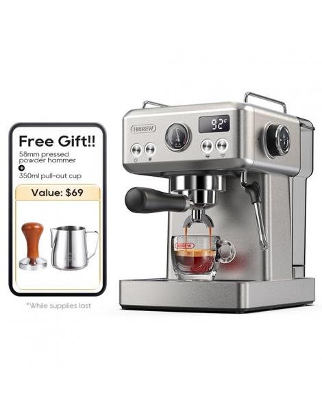 HiBREW H10A Macchina per caffè espresso semiautomatica pressione 19 bar montalatte temperatura regolabile brocca da 350 ml Spedizione Gratuita