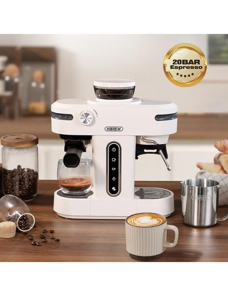 HiBREW H14 Macchina per caffè espresso 20 bar ad alta pressione impostazione macinacaffè a 15 marce - Beige Negozi Online