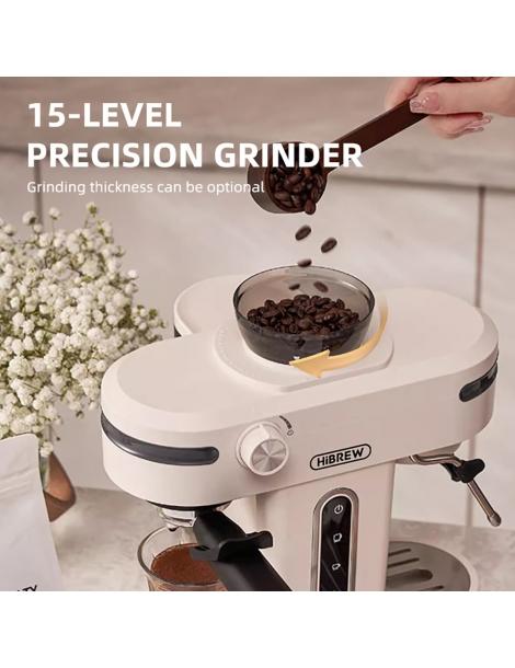 HiBREW H14 Macchina per caffè espresso 20 bar ad alta pressione impostazione macinacaffè a 15 marce - Beige Negozi Online