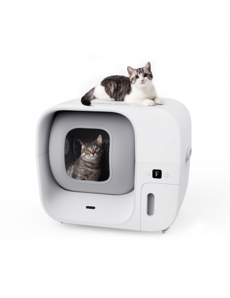 Furbulous Lettiera automatica per gatti con controllo tramite app 60 litri sicura per più gatti e con deodorante - Bianco Acquista Ora