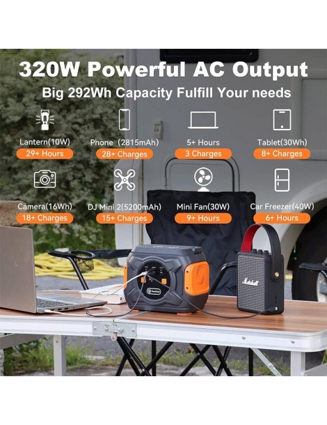 Flashfish A301 320W 292Wh 80000mAh Generatore Solare Portatile per Viaggi all'Aperto Campeggio Casa Versione EU Spedizione Gratuita
