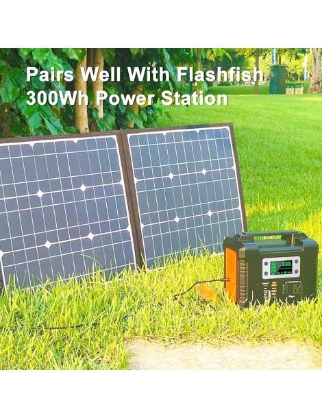 Flashfish SP 18V 100W Pannello Solare Portatile Doppio Caricatore Solare USB Pieghevole Pezzi Unici