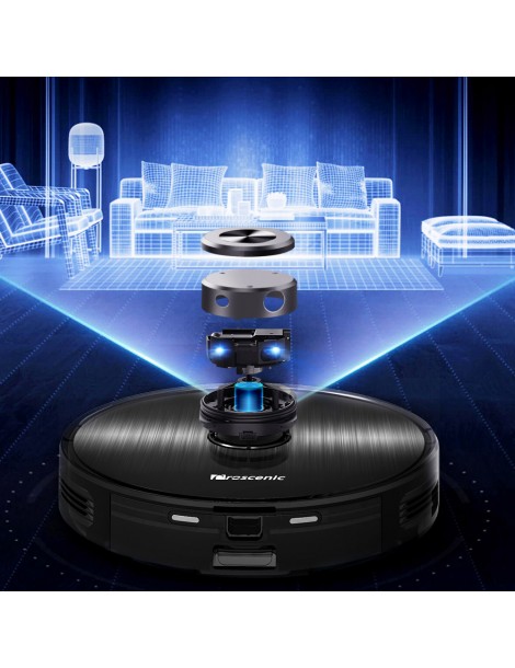 Proscenic M8 Robot Aspirapolvere con Navigazione Lidar 3 in 1 Aspiratore Robot e Mop con una Forte Aspirazione di 2700Pa Vendite Flash