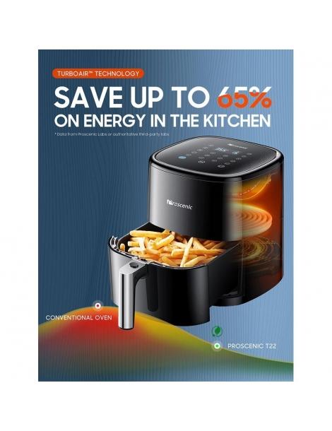 Proscenic T22 Friggitrice ad aria Capacità 5L 1500W con 13 preset Rivestimento antiaderente Tecnologia intelligente SuperDenoise 2025