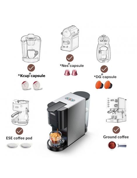 HiBREW H3A 5-in-1 Macchina da caffè 19 Bar di pressione modalità freddo/caldo serbatoio dell'acqua da 800 ml - argento Sottocosto