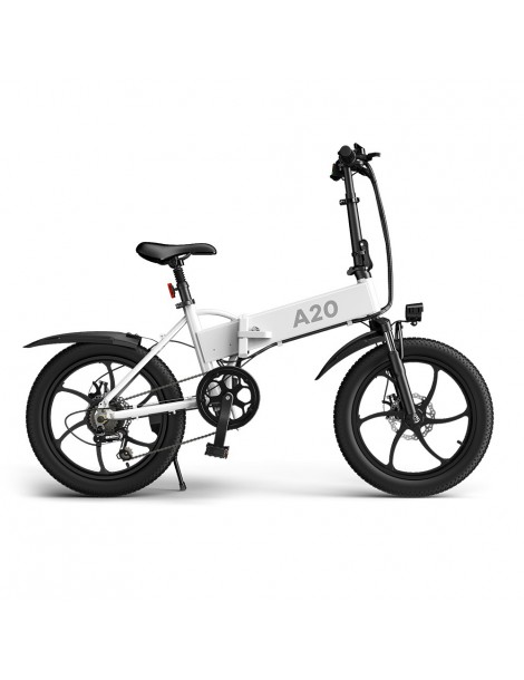 ADO A20+ 250W Bicicletta elettrica pieghevole Telaio Batteria rimovibili agli ioni di litio 10 4 Ah - Bianco 2025