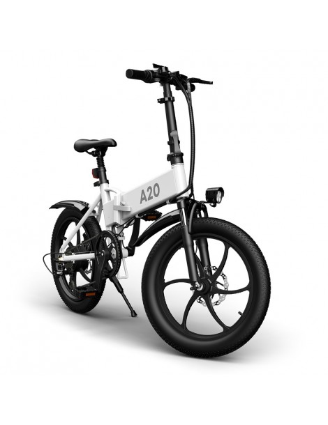 ADO A20+ 250W Bicicletta elettrica pieghevole Telaio Batteria rimovibili agli ioni di litio 10 4 Ah - Bianco 2025