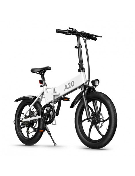 ADO A20+ 250W Bicicletta elettrica pieghevole Telaio Batteria rimovibili agli ioni di litio 10 4 Ah - Bianco 2025