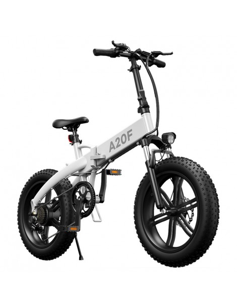 ADO A20F+ Bici Elettrica Pieghevole 250W Motore Mozzo senza Spazzole Batteria 36V 10.4Ah - Bianco Italia