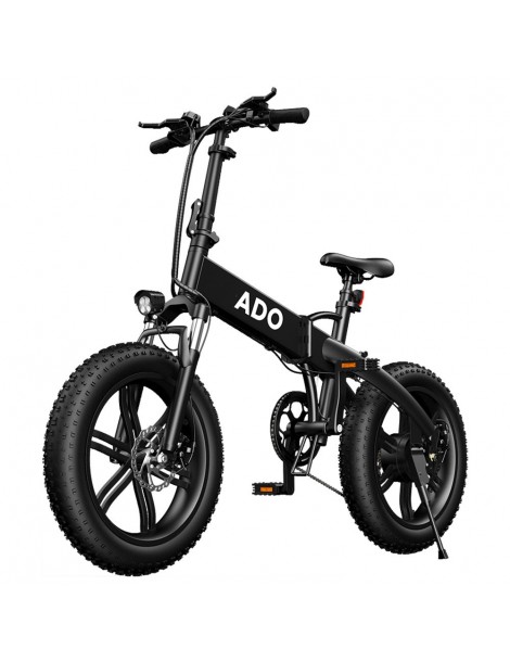 ADO A20F+ Bici Elettrica Pieghevole 250W Motore Mozzo senza Spazzole Batteria 36V 10.4Ah - Nero 2025