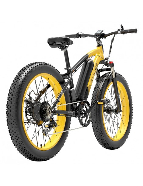 GOGOBEST GF600 26 Pollici Pneumatici Grassi Bicicletta Elettrica Pieghevole 1000W Motore 48V 13Ah Batteria - Nero Giallo Nuovo