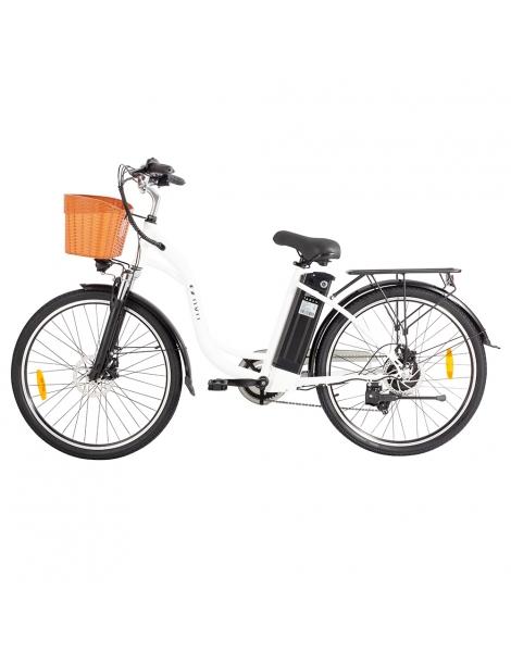 DYU C6 Bicicletta elettrica motore da 350W batteria da 12 5AH - Bianco Saldi Di Fabbrica