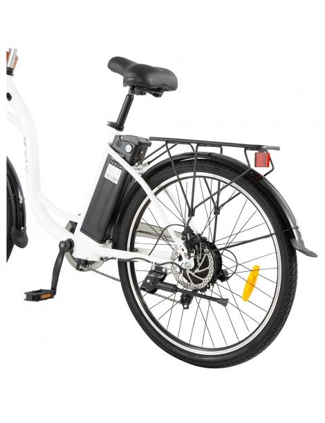 DYU C6 Bicicletta elettrica motore da 350W batteria da 12 5AH - Bianco Saldi Di Fabbrica