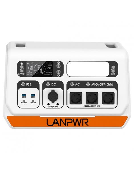 LANPWR 2200PRO 2200W Stazione di alimentazione portatile + 4x pannelli solari da 180W sistema solare da balcone Negozi Online