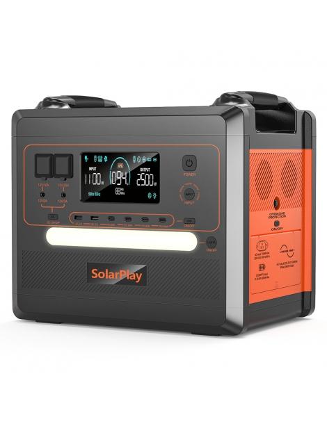 SolarPlay Q2402M Stazione elettrica portatile batteria LiFePO4 2304Wh 2500W potenza in ingresso 1100W uscita 12 Fino Al -60%