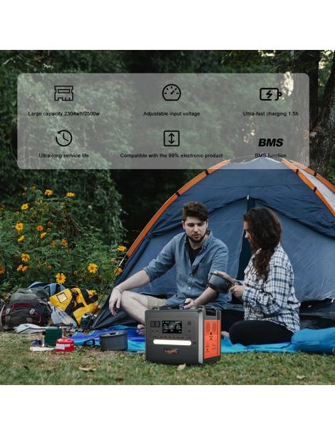 SolarPlay Q2402M Stazione elettrica portatile batteria LiFePO4 2304Wh 2500W potenza in ingresso 1100W uscita 12 Fino Al -60%