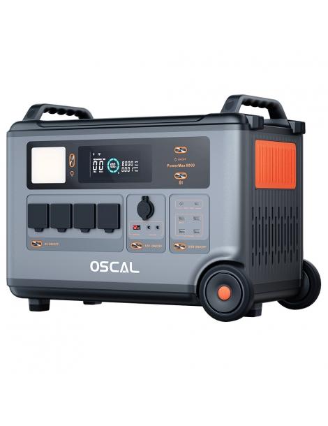 Oscal PowerMax6000 6000W Centrale Elettrica Portatile batteria LiFePO4 da 3600Wh a 57600Wh 14 uscite Shopping Online