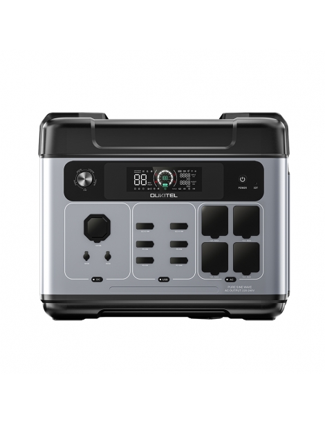 OUKITEL P2001 Plus 2400W Stazione di Alimentazione Portatile Batteria LiFePO4 da 2048 Wh 13 Prese Carica all'80% in 1 ora Affare Del Giorno