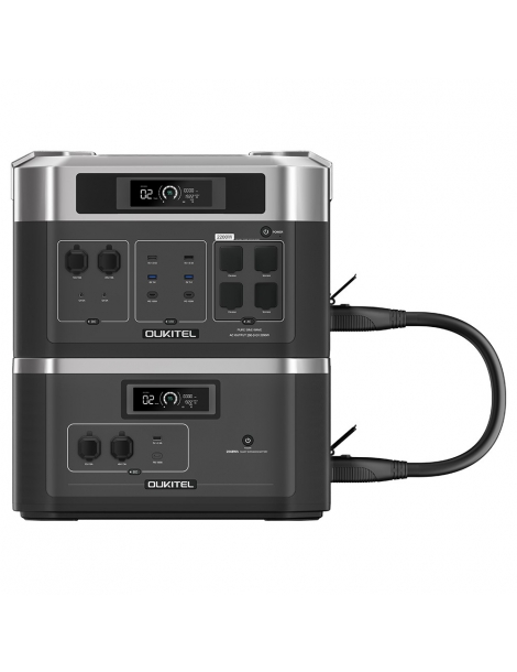 OUKITEL BP2000 Centrale elettrica portatile batteria LiFePO4 da 2048Wh/640000mAh uscita AC da 2200W UPS da 2000W Sconto