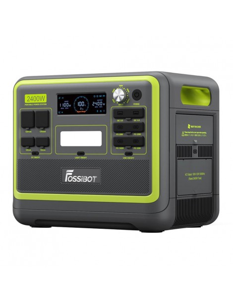 FOSSiBOT F2400 Generatore Solare Portatile da 2048Wh/2400W+SP200 18V 200W Pannello Solare Pieghevole - Verde In Vendita