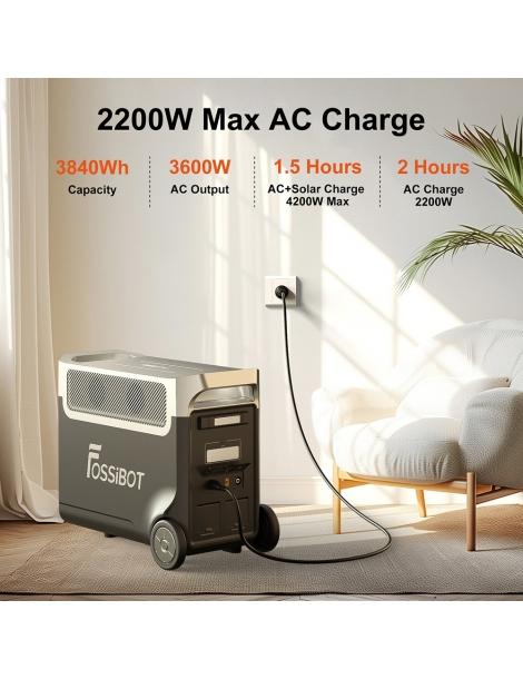 FOSSiBOT F3600 Pro 3840Wh Centrale Elettrica Portatile + 1* FOSSiBOT FB3840 Batteria Backup Elettrico Domestico Vendita Economica