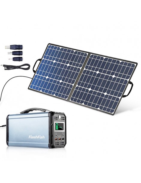 FlashFish SP50 18V/50W Pannello Solare Pieghevole Adattatore DC con Uscita 5V USB 18V DC Per Stazione Elettrica In Linea