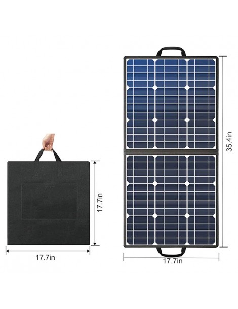 FlashFish SP50 18V/50W Pannello Solare Pieghevole Adattatore DC con Uscita 5V USB 18V DC Per Stazione Elettrica In Linea