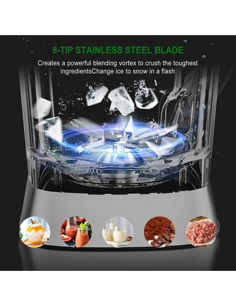 Yakeep 8188 2000W Stand Mixer frullatore per frullati da 2L con agitatore 32000 RPM 8 lame in acciaio I Più Venduti