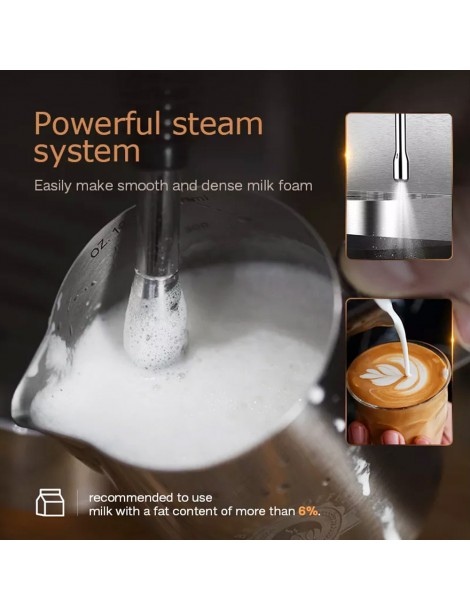 HiBREW H10 1050W macchina da caffè semi-automatica a 20 bar macchina per caffè espresso a cialde e macinato ESE capacità 1 5L Negozi Online