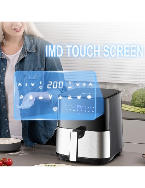 Sonifer SF1014 1450W 5L Friggitrice ad aria senza olio LED Touchscreen friggitrice elettrica Cestello antiaderente Outlet