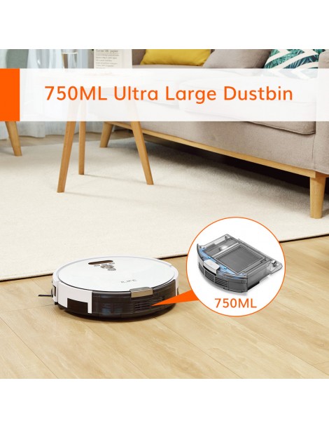 ILIFE V8 Plus Robot Aspirapolvere 1000Pa Aspirazione Pulizia a umido 750ml Grande Pattumiera Versione europea Offerte