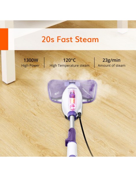 EASINE by ILIFE S50 1300W Mocio a Vapore Cablato 450ml Serbatoio dell'Acqua 10 Livelli Regolabili 120 Gradi Celsius Hotsell