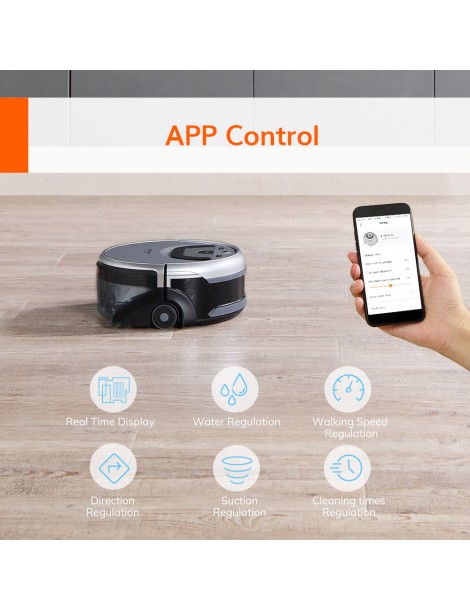 ILIFE W455 Robot lavapavimenti 1000Pa Aspirazione Shinebot Giroscopio Telecamera Navigazione 900ml Serbatoio Acqua Vendita Calda