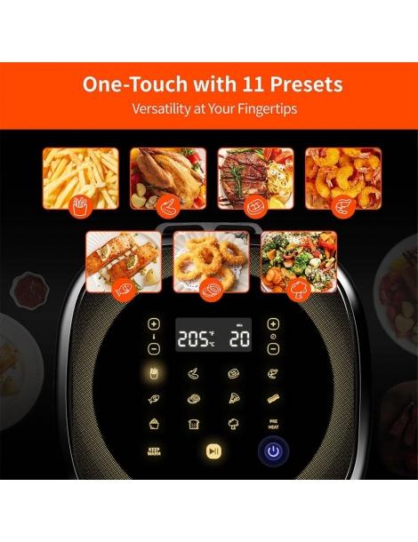 Ultenic K10 Friggitrice ad aria senza olio APP e controllo vocale 5L Forno elettrico caldo senza olio Cuocitore intelligente 2025