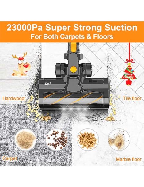 INSE S600 Aspirapolvere a batteria 23KPa Potenza di aspirazione 45min di autonomia massima 2 potenti modalità di aspirazione Italy