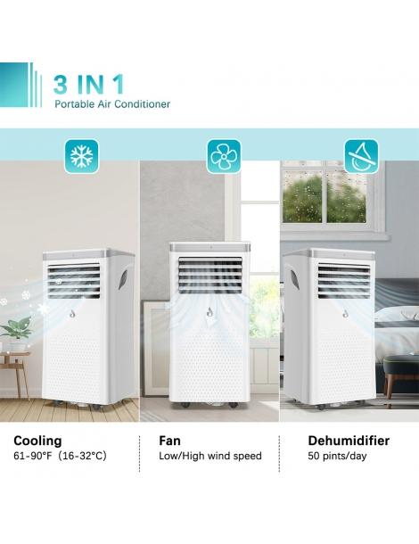 LUKO A011D1-7K 3 in 1 condizionatore d'aria portatile deumidificatore 7000BTU capacità di raffreddamento Qualità