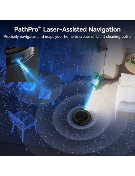 Proscenic X1S Aspirapolvere robot aspirazione 3000Pa Navigazione laser PathPro- Nero Promozione
