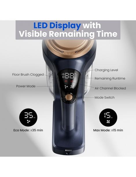 Proscenic P11 Lite aspirapolvere senza fili aspirazione 28kPa autonomia 35min schermo LED Spedizione Gratuita