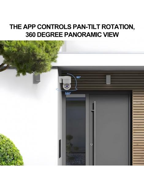 TALLPOWER C48 Telecamera WiFi per esterni HD 2K 4MP visione notturna inclinazione panoramica a 360° Qualità Garantita