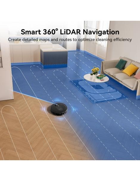 Proscenic Q8 Aspirapolvere robot aspirazione 4200 Pa LiDAR Nav autonomia 200 minuti - Nero Sottocosto