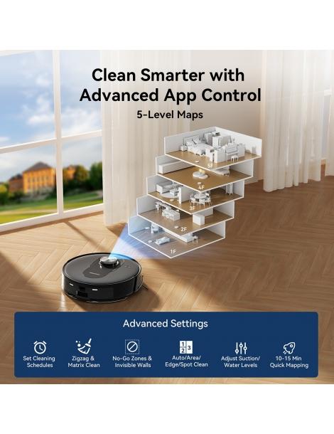 Proscenic Q8 Aspirapolvere robot aspirazione 4200 Pa LiDAR Nav autonomia 200 minuti - Nero Sottocosto
