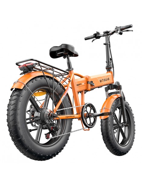 ENGWE EP-2 Pro 20 Pollici Bicicletta Elettrica Pieghevole con Pneumatici Grassi 750W Motore 48V 13Ah LG 2022 Versione –Arancia Novità