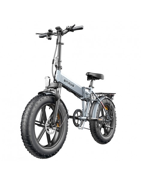 ENGWE EP-2 Pro 20 Pollici Bicicletta Elettrica Pieghevole con Pneumatici Grassi 750W Motore 48V 13Ah LG 2022 Versione–Grigio Presa