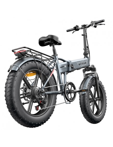 ENGWE EP-2 Pro 20 Pollici Bicicletta Elettrica Pieghevole con Pneumatici Grassi 750W Motore 48V 13Ah LG 2022 Versione–Grigio Presa