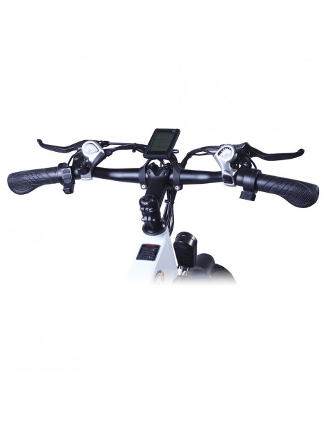 BEZIOR M26 26 Pollici Pneumatici Bicicletta Elettrica Pieghevole - 500W Motore Brushless & 48V 10Ah Batteria - Bianco Officina