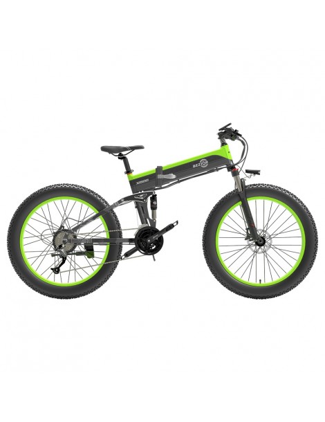 BEZIOR X1500 26 pollici Pneumatico Grasso Bicicletta Elettrica Pieghevole 1500W Motore - Nero Verde Offerte