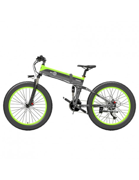BEZIOR X1000 26 pollici Fat Tire Foldable Electric Bike 1000W Motore Panasonic 48V 12.8Ah Batteria - Nero Verde Hotsell