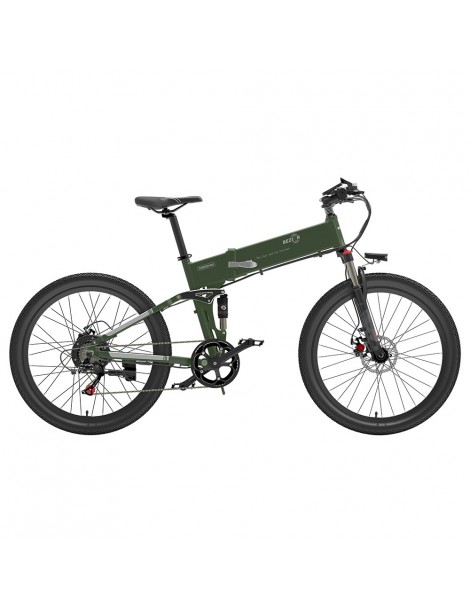 BEZIOR X500 Pro 26 pollici Pneumatici Bicicletta Elettrica Pieghevole 500W Motore - verde militare Vendita Economica