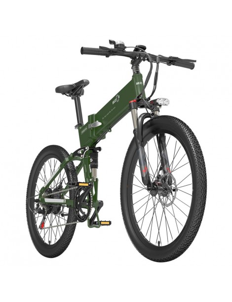 BEZIOR X500 Pro 26 pollici Pneumatici Bicicletta Elettrica Pieghevole 500W Motore - verde militare Vendita Economica
